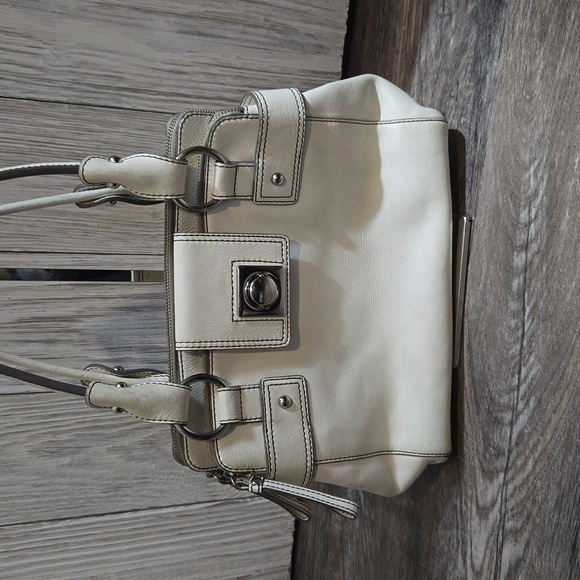 VINTAGE BANANA REPUBLIC LEATHER BAG OFF WHITE - Picture 3 of 17